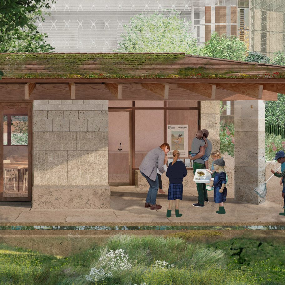 The proposed Learning Centre of the Urban Nature Project by Feilden Fowles