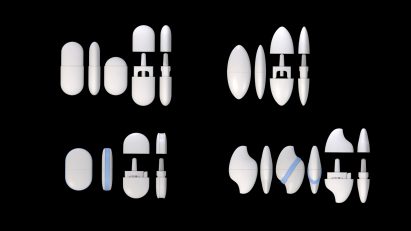 Ventizolve has an amorphous, curved shape