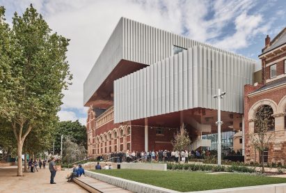 The exterior of WA Museum Boola Bardip by OMA and Hassell
