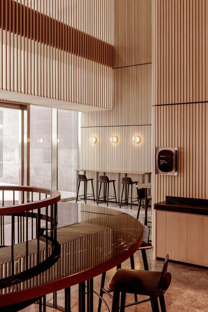 Shared meeting spaces by Ministry of Design inside YTL Headquarters in Kuala Lumpur
