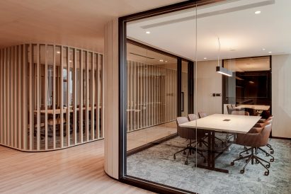 Private meeting room by Ministry of Design inside YTL Headquarters in Kuala Lumpur