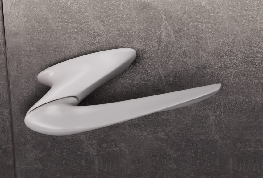 White Nexxa door handle by Zaha Hadid Architects and Izé