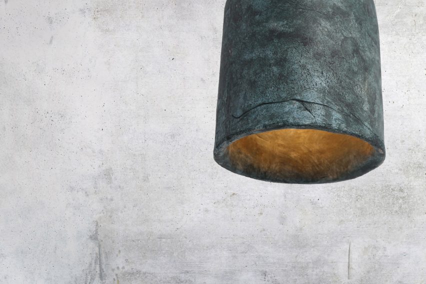 Osier Ceramic Pendant Light by Mullan Ceramics in Blue Earth