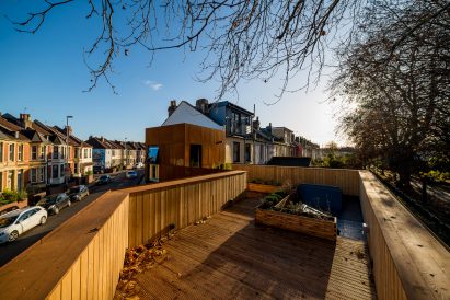 Roof terrace overlooking Mina Road Park