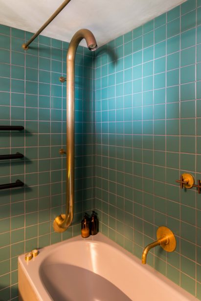 Bathroom of architect Ben Allen's London flat