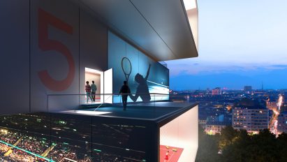 Players at the Playscraper by Carlo Ratti Associati