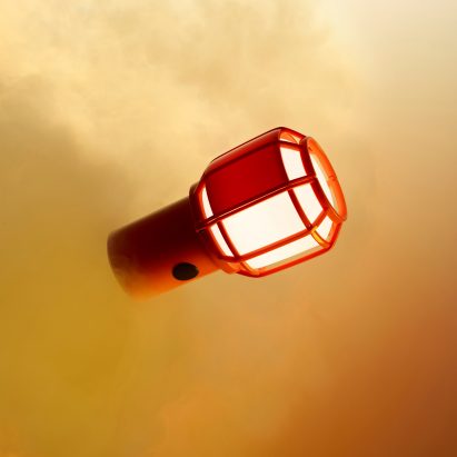 Orange Chispa lamp by Marset