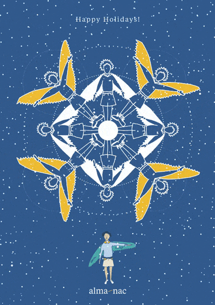 Christmas card by Alma-nac