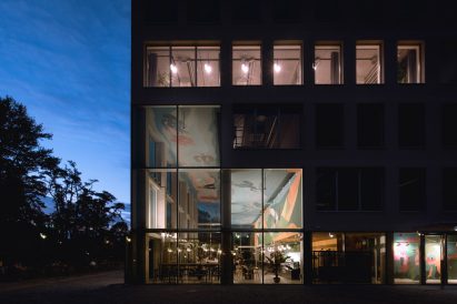 Concordia Design by MVRDV and Alicja Biala at night