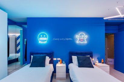 Bedroom of Defhouse for influencers in Milan