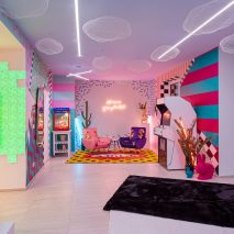 Living room of Defhouse for influencers in Milan