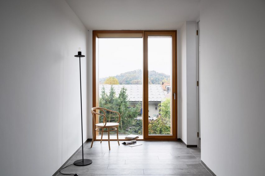 Second floor window of The Double Brick House by Arhitektura
