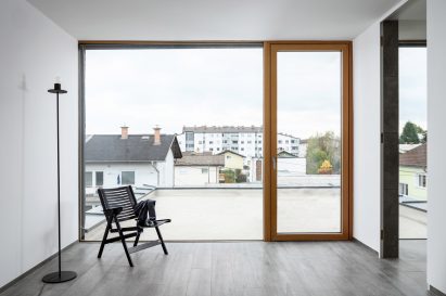 Second roof terrace of The Double Brick House by Arhitektura