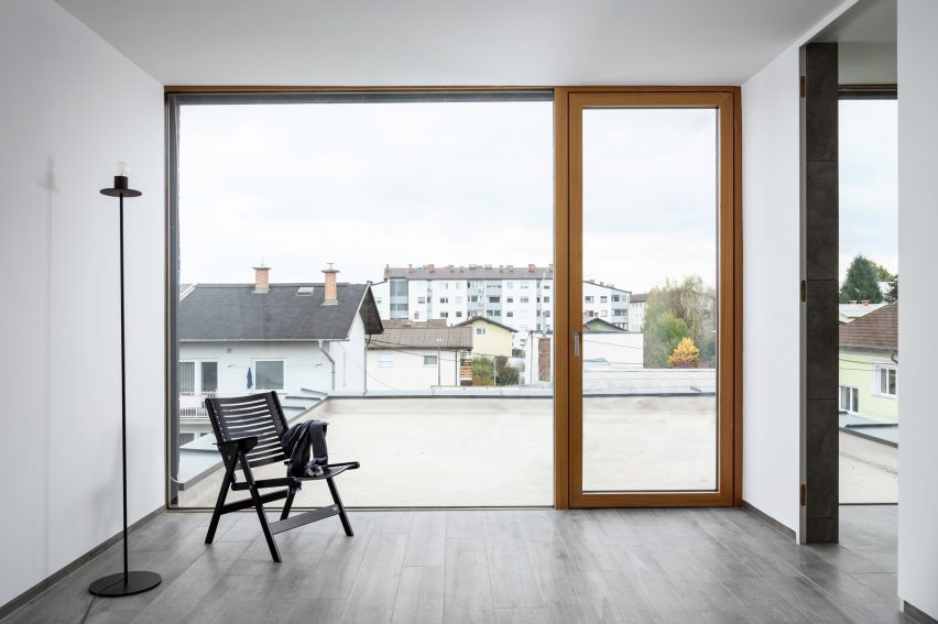 Second roof terrace of The Double Brick House by Arhitektura