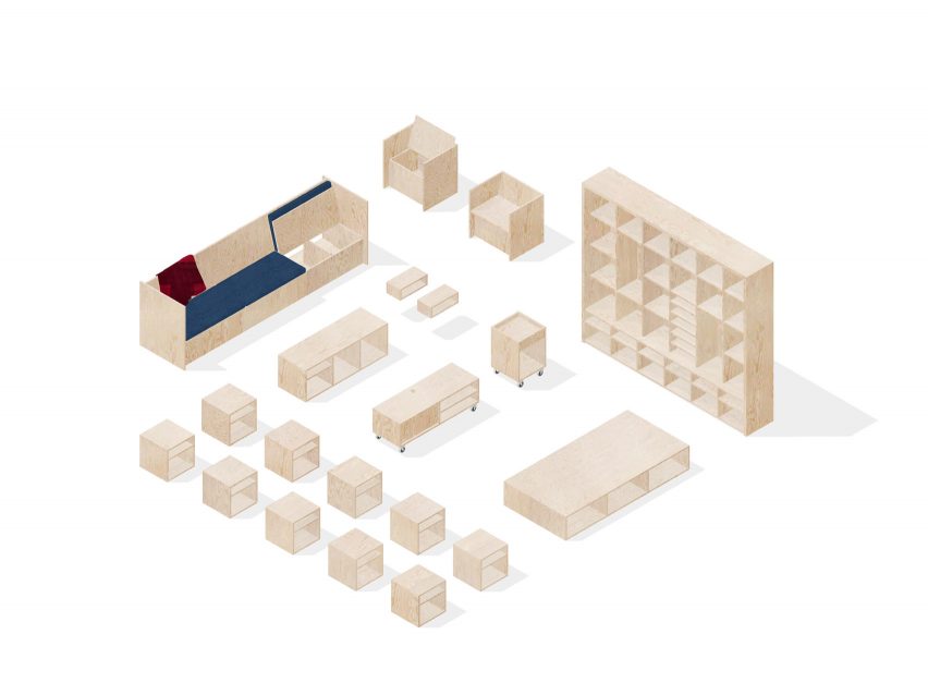 Furniture designs in DU18 by Turner Works