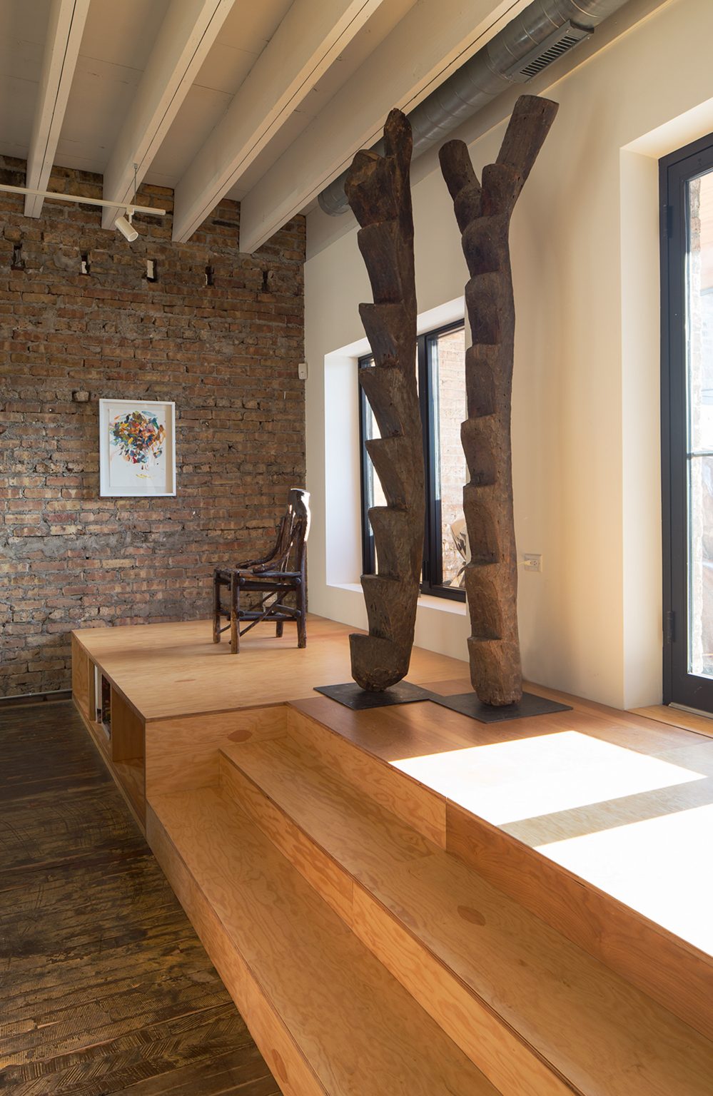 A living area inside of Facilty, Chicago, by Carlo Parente
