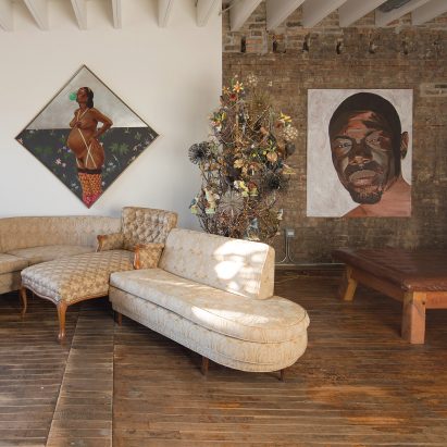 A living area inside Facilty, Chicago, by Carlo Parente