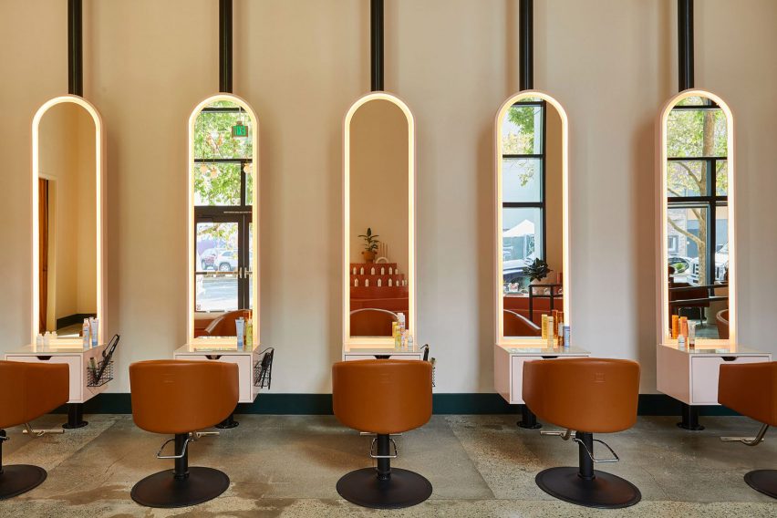 Interiors of GoodBody hair salon in Oakland, California
