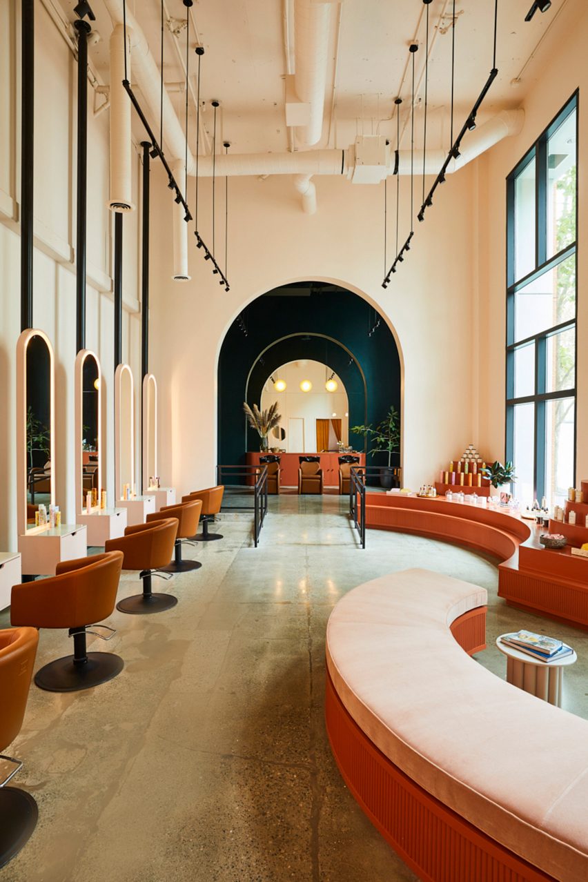 Interiors of GoodBody hair salon in Oakland, California