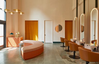 Interiors of GoodBody hair salon in Oakland, California