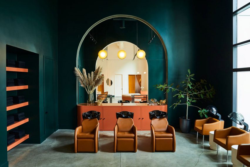 Interiors of GoodBody hair salon in Oakland, California