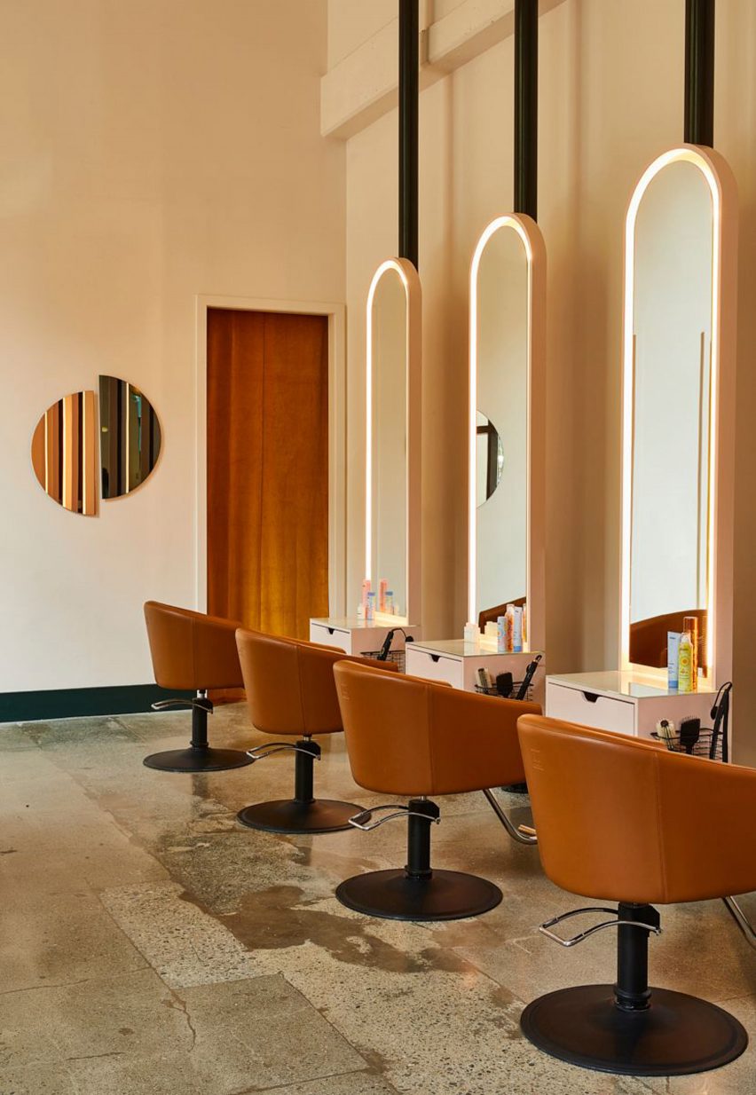 Interiors of GoodBody hair salon in Oakland, California
