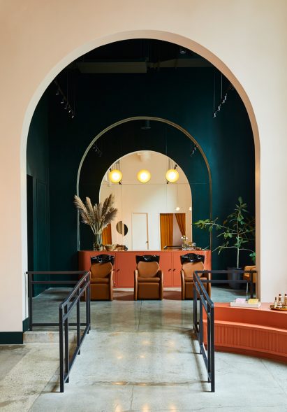 Interiors of GoodBody hair salon in Oakland, California