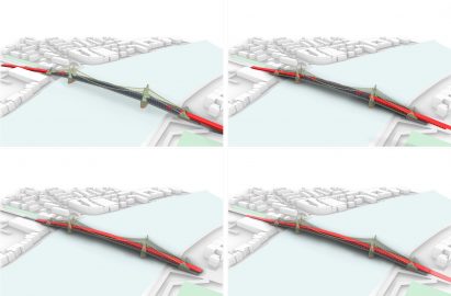 Plans for Foster + Partners Hammersmith Bridge concept
