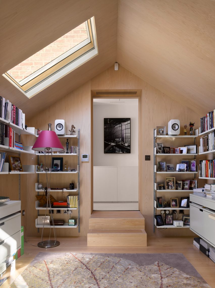 First-floor office in Hampstead House by Dominic McKenzie Architects