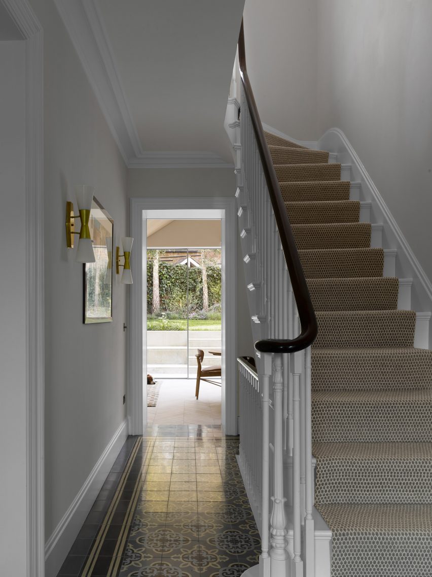 Reinstated staircase in Hampstead House by Dominic McKenzie Architects