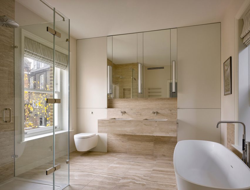 Bathroom in Hampstead House by Dominic McKenzie Architects
