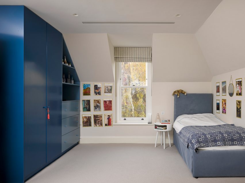 Bedroom in Hampstead House by Dominic McKenzie Architects