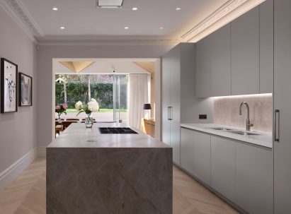 Kitchen in Hampstead House by Dominic McKenzie Architects