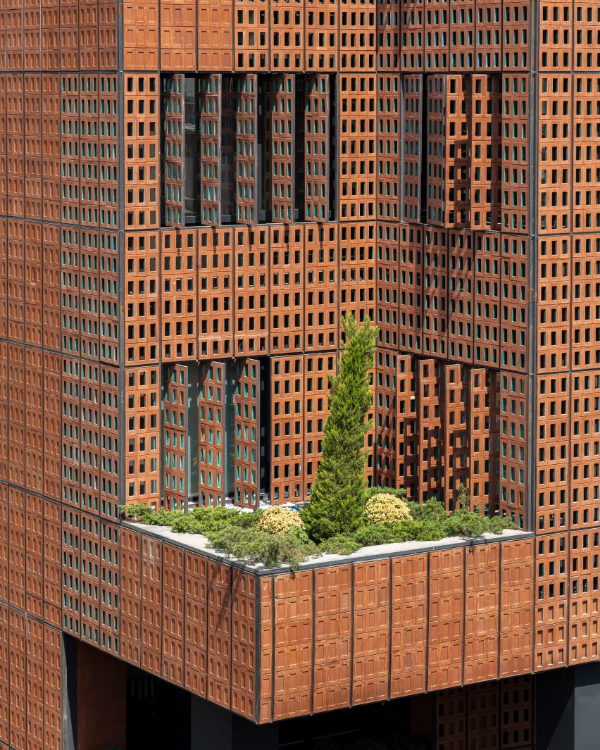 Terrace at Sharif Office Building by Hooba Design Group