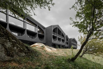 The exterior of Hotel Milla Montis by Peter Pichler Architecture