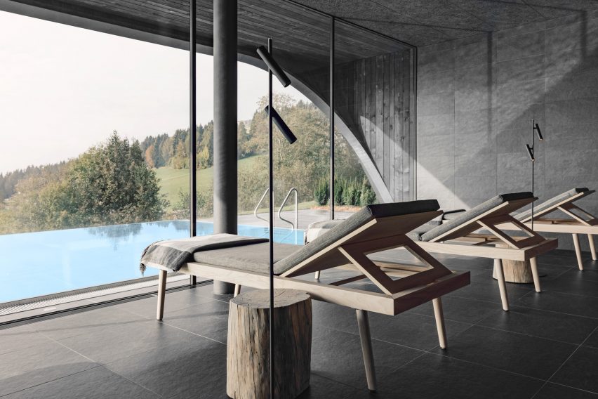The spa of Hotel Milla Montis by Peter Pichler Architecture
