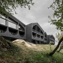 The exterior of Hotel Milla Montis by Peter Pichler Architecture