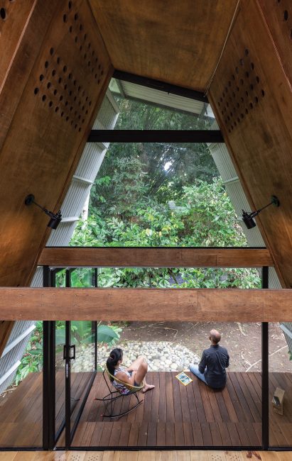 Inside the Huaira cabin by Diana Salvador and Javier Mera in Ecuador