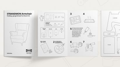 Strandmon chair from IKEA Gingerbread Höme kit