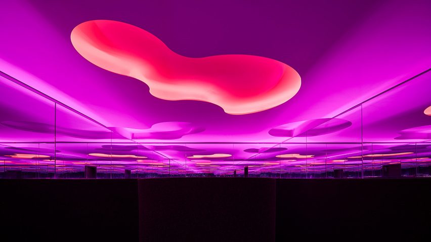 Meditation chambers by Office Of Things wash workers in colourful light