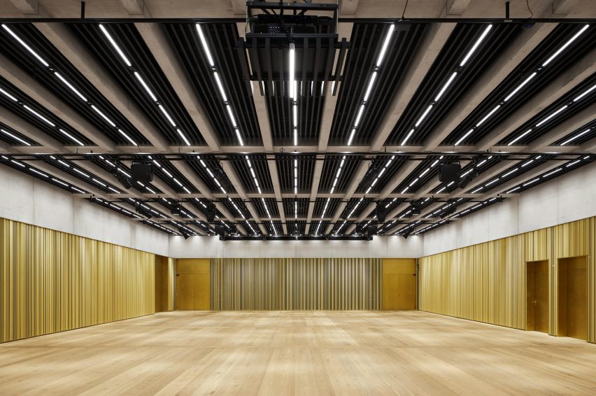 A gallery inside the Kunsthaus Zurich museum extension by David Chipperfield