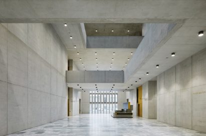 The entrance of the Kunsthaus Zurich museum extension by David Chipperfield