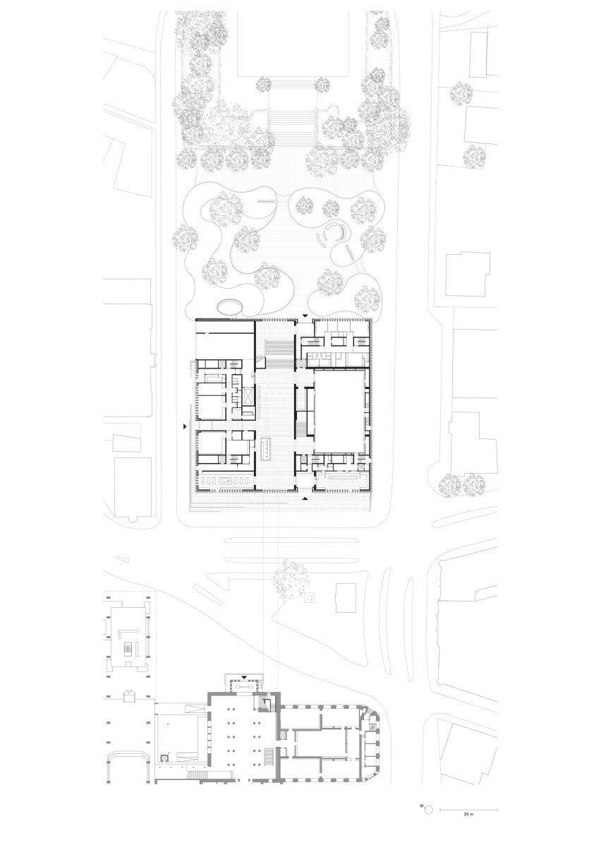 Ground floor of the Kunsthaus Zurich museum extension by David Chipperfield