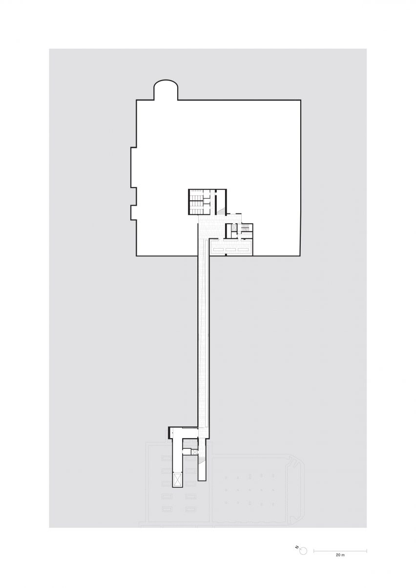 Lower ground floor of the Kunsthaus Zurich museum extension by David Chipperfield