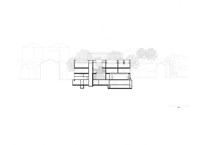 Section of the Kunsthaus Zurich museum extension by David Chipperfield