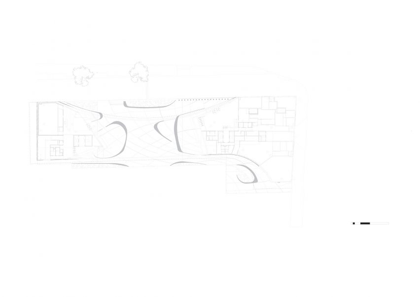 The ground floor plan for the Le Monde Headquarters in Paris by Snøhetta
