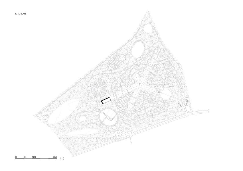 Site plan of Loenen Pavilion by Kaan Architecten