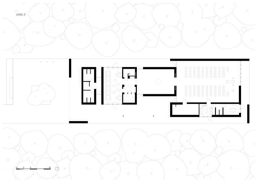 Floor plan of Loenen Pavilion by Kaan Architecten