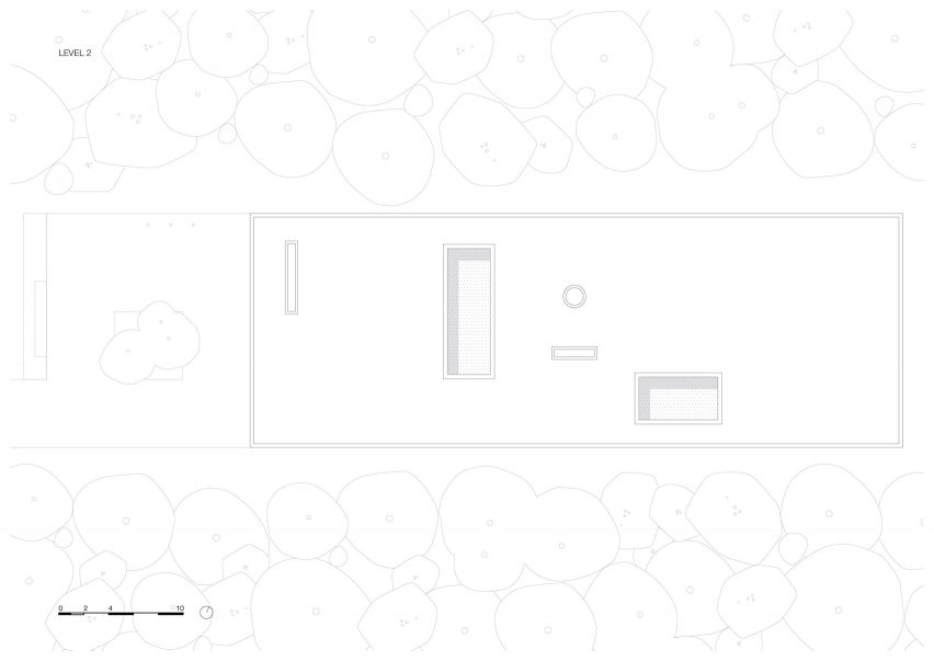 Roof plan of Loenen Pavilion by Kaan Architecten