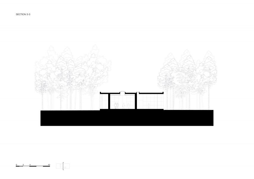 Section three of Loenen Pavilion by Kaan Architecten